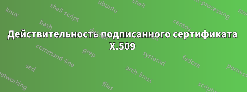 Действительность подписанного сертификата X.509