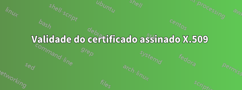 Validade do certificado assinado X.509