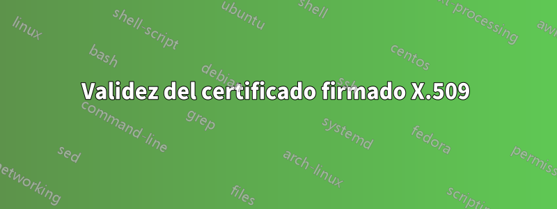 Validez del certificado firmado X.509