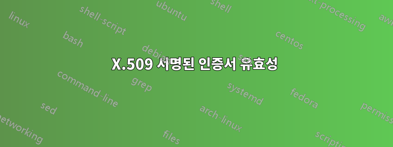 X.509 서명된 인증서 유효성