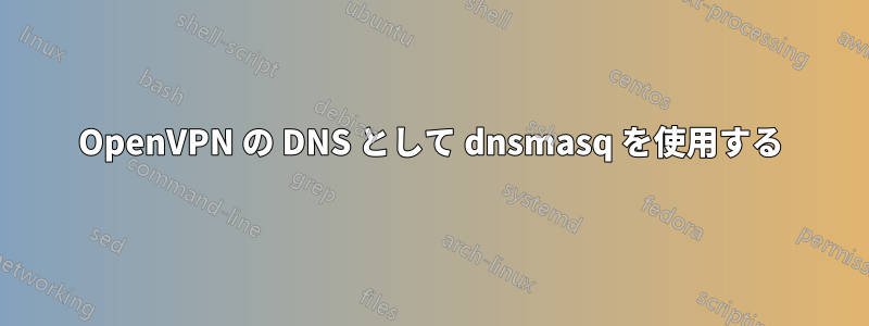 OpenVPN の DNS として dnsmasq を使用する