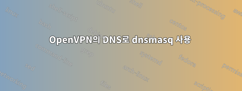 OpenVPN의 DNS로 dnsmasq 사용