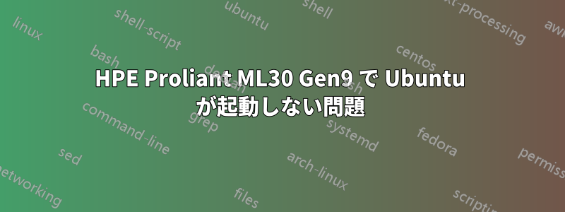 HPE Proliant ML30 Gen9 で Ubuntu が起動しない問題