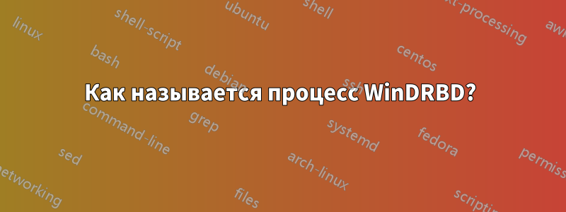 Как называется процесс WinDRBD?