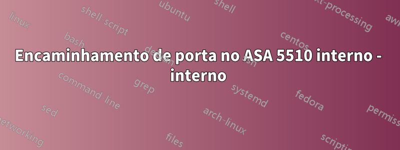 Encaminhamento de porta no ASA 5510 interno - interno