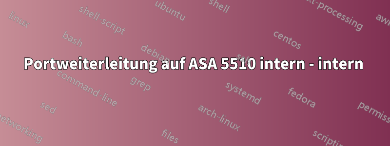 Portweiterleitung auf ASA 5510 intern - intern