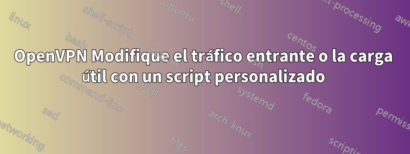 OpenVPN Modifique el tráfico entrante o la carga útil con un script personalizado