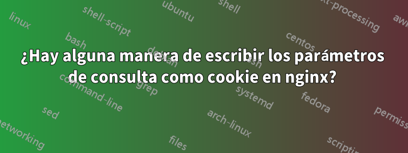 ¿Hay alguna manera de escribir los parámetros de consulta como cookie en nginx?