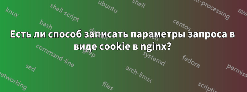 Есть ли способ записать параметры запроса в виде cookie в nginx?