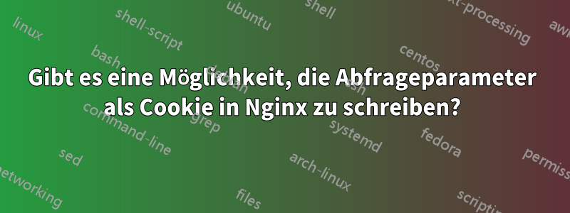 Gibt es eine Möglichkeit, die Abfrageparameter als Cookie in Nginx zu schreiben?