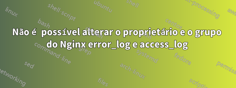 Não é possível alterar o proprietário e o grupo do Nginx error_log e access_log