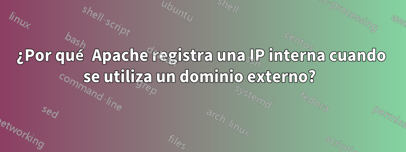 ¿Por qué Apache registra una IP interna cuando se utiliza un dominio externo? 