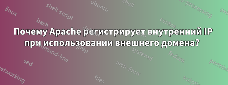 Почему Apache регистрирует внутренний IP при использовании внешнего домена? 