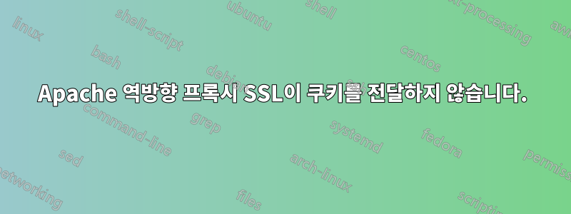 Apache 역방향 프록시 SSL이 쿠키를 전달하지 않습니다.