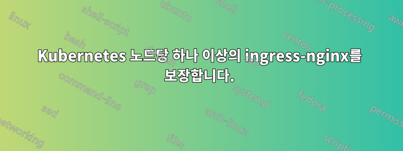 Kubernetes 노드당 하나 이상의 ingress-nginx를 보장합니다.