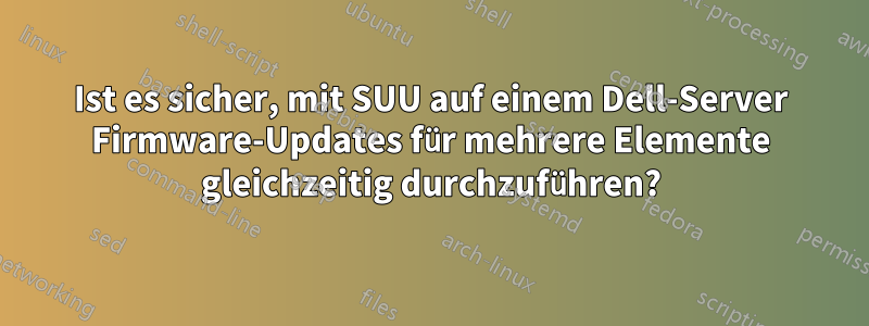 Ist es sicher, mit SUU auf einem Dell-Server Firmware-Updates für mehrere Elemente gleichzeitig durchzuführen?