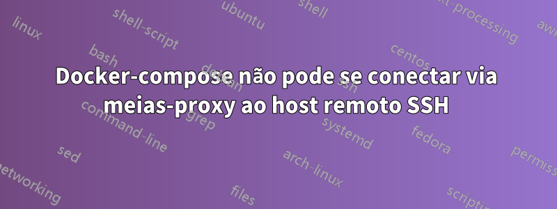 Docker-compose não pode se conectar via meias-proxy ao host remoto SSH