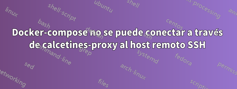 Docker-compose no se puede conectar a través de calcetines-proxy al host remoto SSH