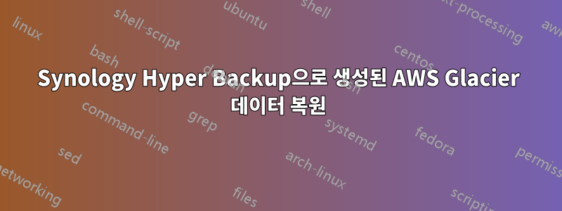 Synology Hyper Backup으로 생성된 AWS Glacier 데이터 복원