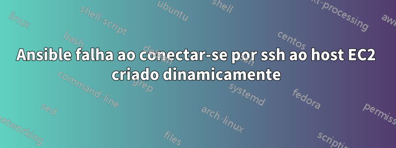 Ansible falha ao conectar-se por ssh ao host EC2 criado dinamicamente