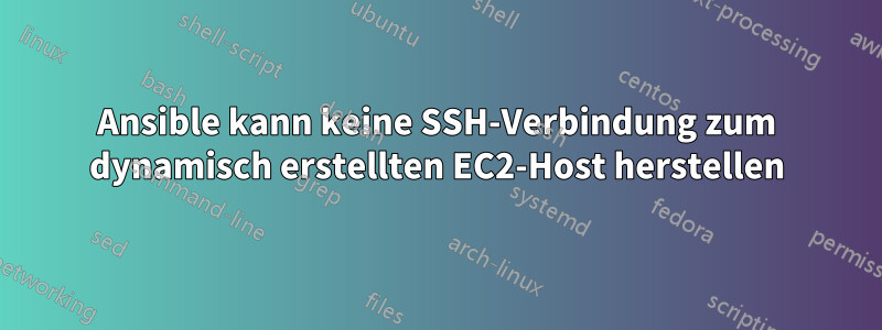 Ansible kann keine SSH-Verbindung zum dynamisch erstellten EC2-Host herstellen