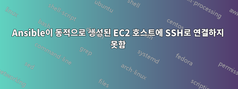 Ansible이 동적으로 생성된 EC2 호스트에 SSH로 연결하지 못함