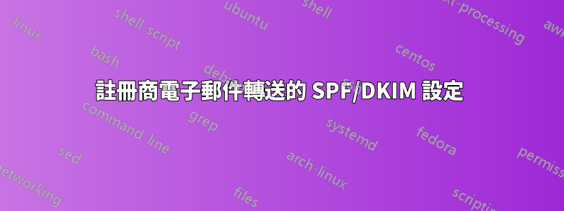 註冊商電子郵件轉送的 SPF/DKIM 設定