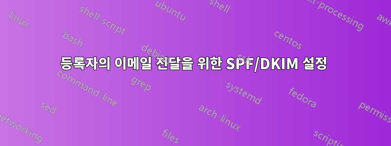 등록자의 이메일 전달을 위한 SPF/DKIM 설정