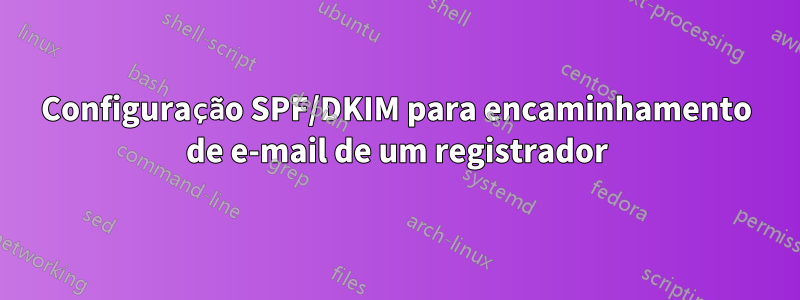 Configuração SPF/DKIM para encaminhamento de e-mail de um registrador