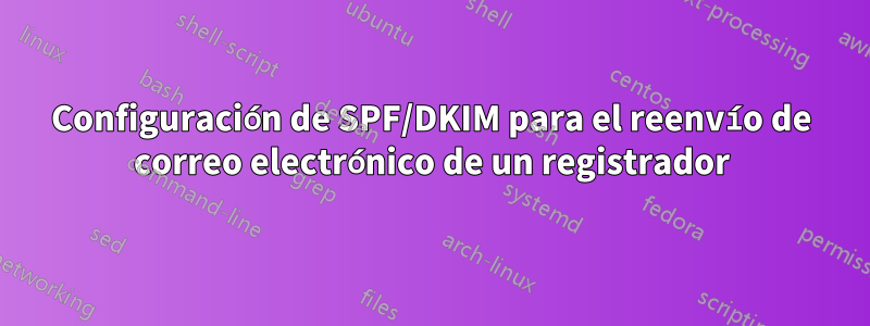 Configuración de SPF/DKIM para el reenvío de correo electrónico de un registrador