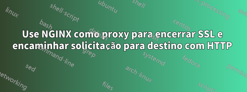 Use NGINX como proxy para encerrar SSL e encaminhar solicitação para destino com HTTP