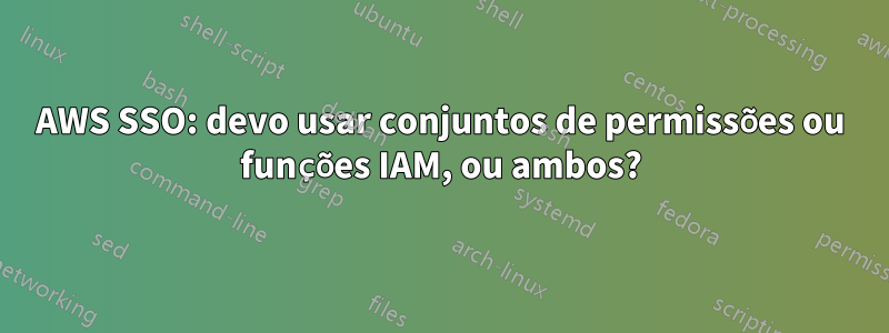 AWS SSO: devo usar conjuntos de permissões ou funções IAM, ou ambos?