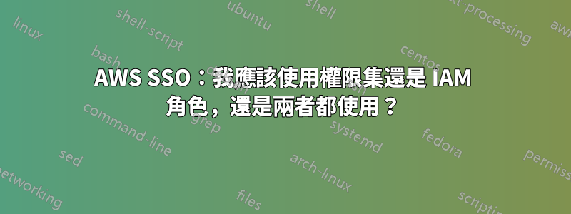 AWS SSO：我應該使用權限集還是 IAM 角色，還是兩者都使用？