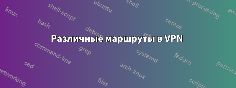 Различные маршруты в VPN