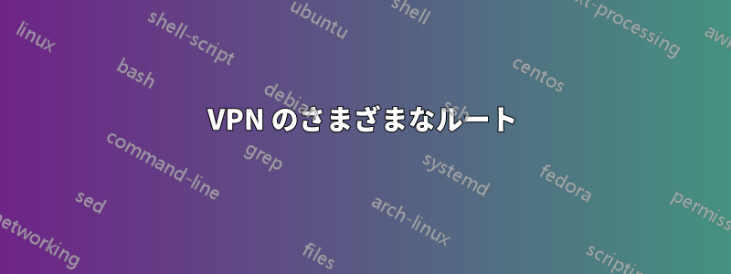 VPN のさまざまなルート