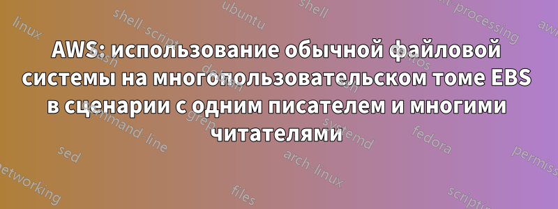 AWS: использование обычной файловой системы на многопользовательском томе EBS в сценарии с одним писателем и многими читателями