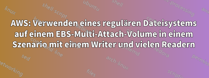 AWS: Verwenden eines regulären Dateisystems auf einem EBS-Multi-Attach-Volume in einem Szenario mit einem Writer und vielen Readern