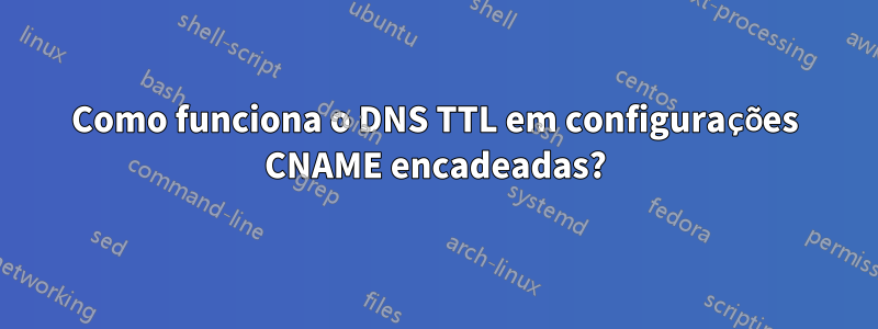 Como funciona o DNS TTL em configurações CNAME encadeadas?