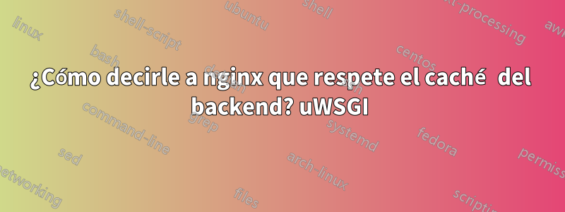 ¿Cómo decirle a nginx que respete el caché del backend? uWSGI