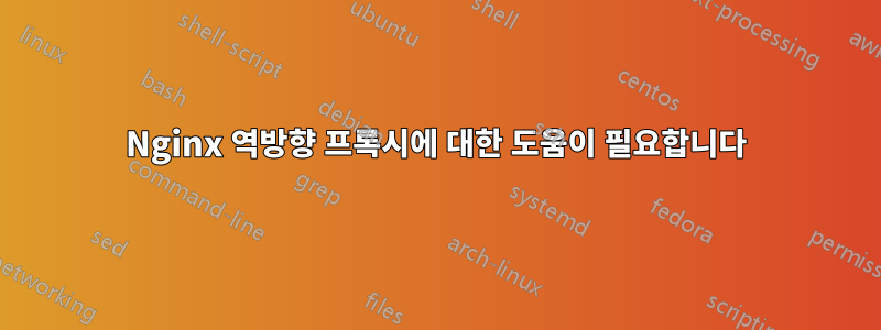 Nginx 역방향 프록시에 대한 도움이 필요합니다