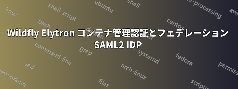 Wildfly Elytron コンテナ管理認証とフェデレーション SAML2 IDP