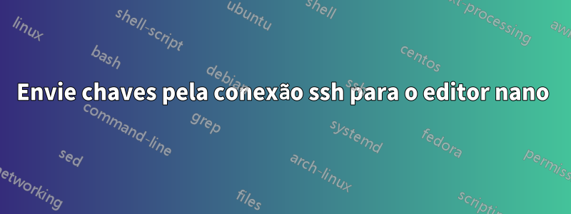 Envie chaves pela conexão ssh para o editor nano