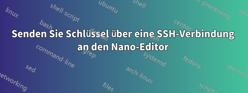 Senden Sie Schlüssel über eine SSH-Verbindung an den Nano-Editor