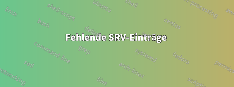 Fehlende SRV-Einträge