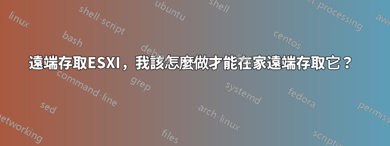 遠端存取ESXI，我該怎麼做才能在家遠端存取它？ 