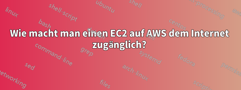 Wie macht man einen EC2 auf AWS dem Internet zugänglich?