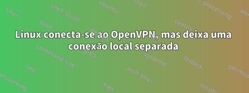 Linux conecta-se ao OpenVPN, mas deixa uma conexão local separada