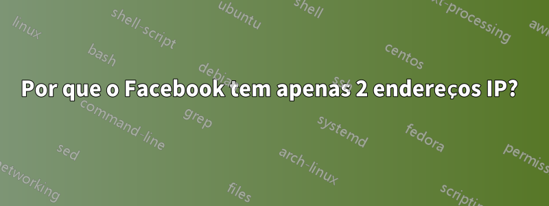 Por que o Facebook tem apenas 2 endereços IP? 