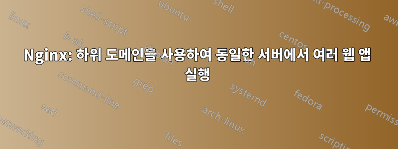 Nginx: 하위 도메인을 사용하여 동일한 서버에서 여러 웹 앱 실행