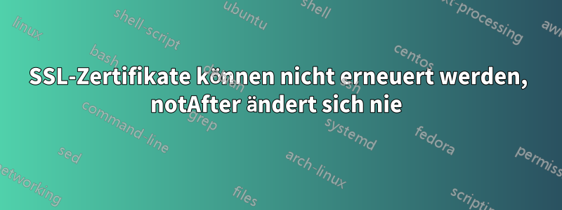 SSL-Zertifikate können nicht erneuert werden, notAfter ändert sich nie 